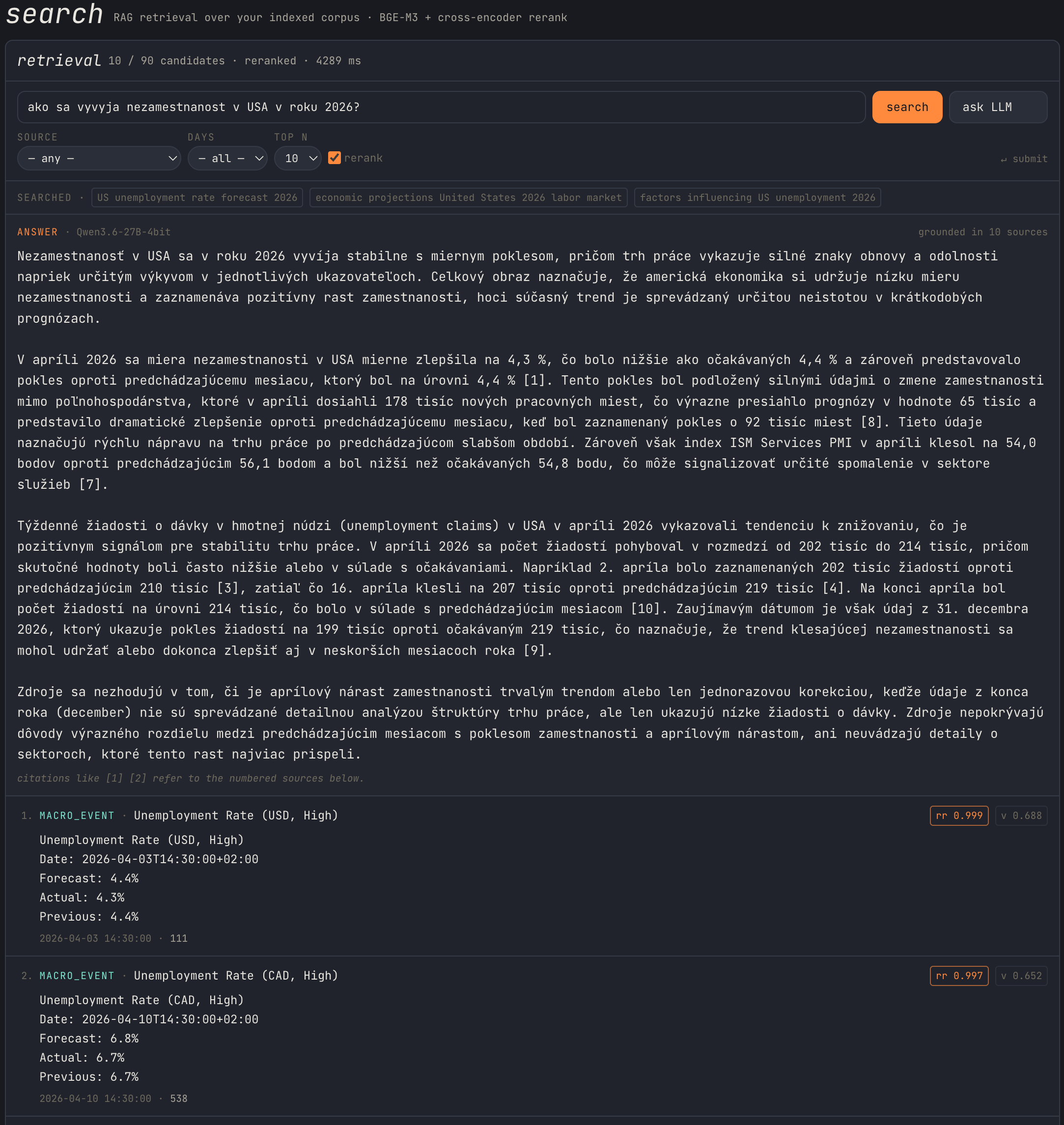 RAG search